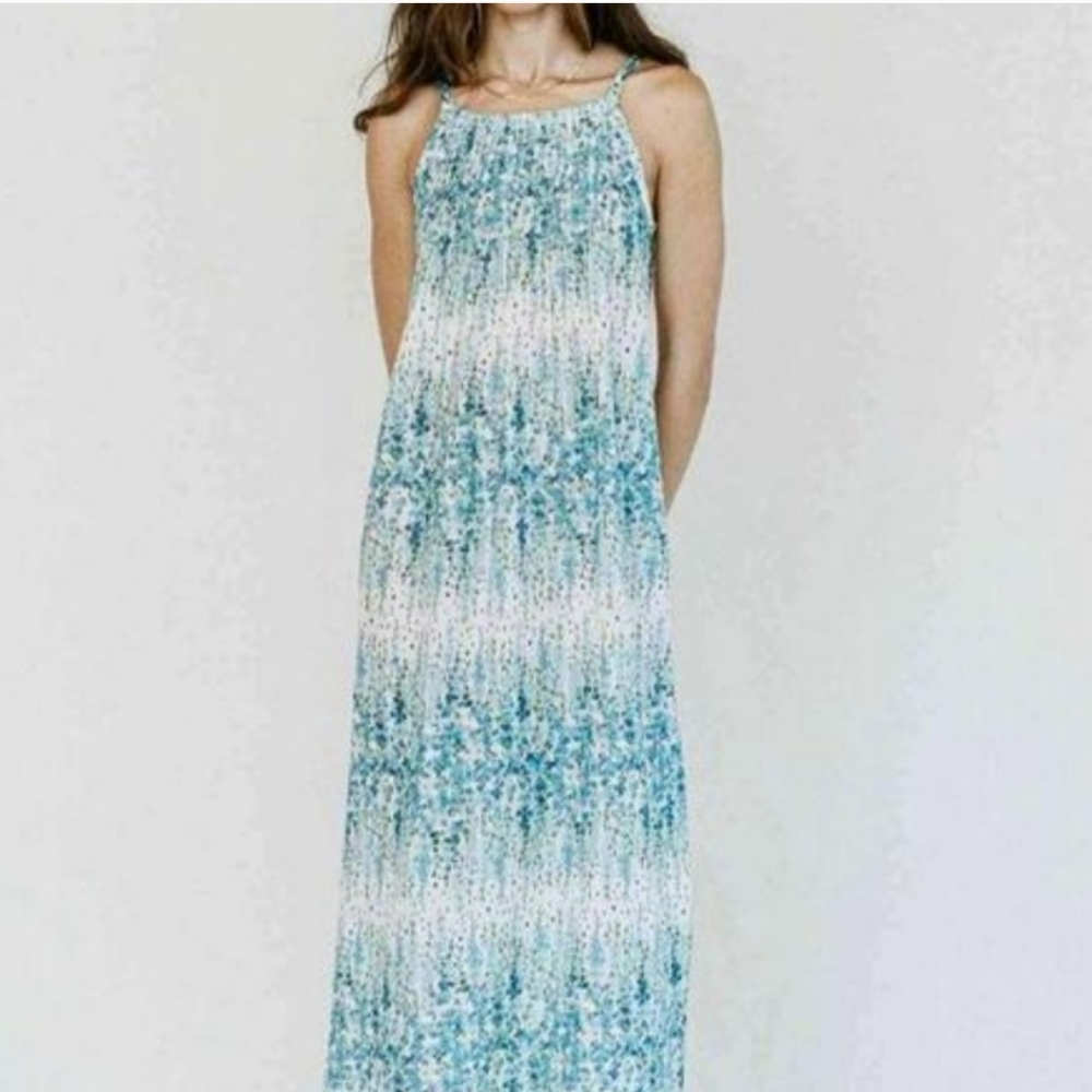 NWT Christy Dawn The Lily Cottage Core Dress in Morning Gladiola Blue/White Sz M